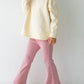 Ribbed flare pants (RRP: 185 RMB)